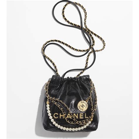 chanel 22 mini black gold|Chanel 22 mini handbag, Shiny calfskin & gold.